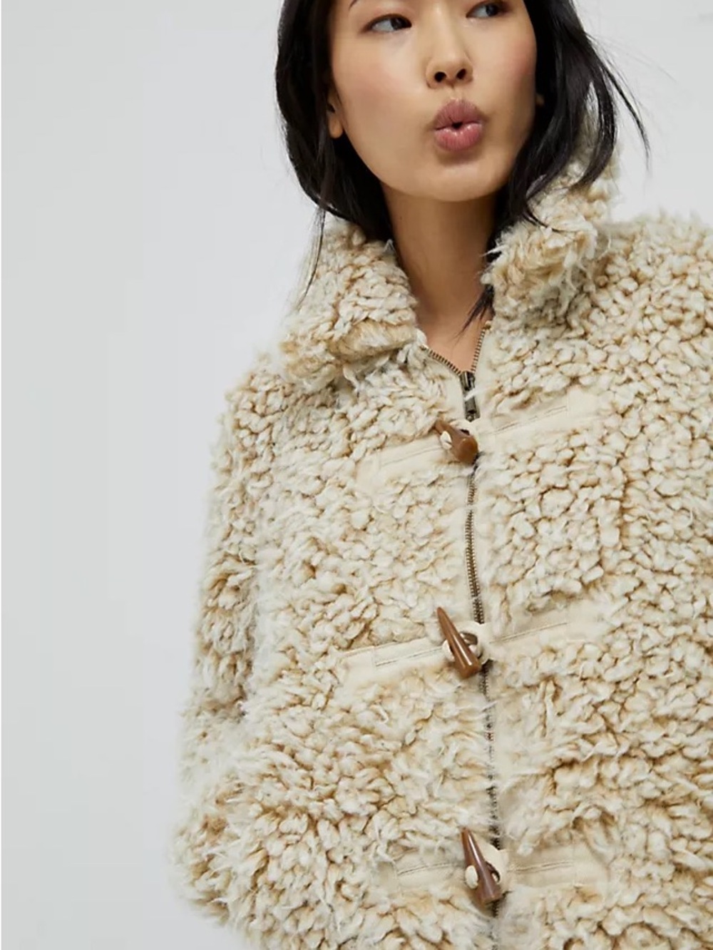 Anthropologie Brenna Faux Fur Coat